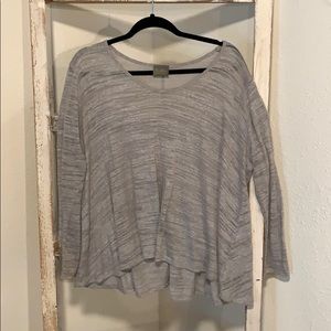 Long sleeve grey oversize shirt